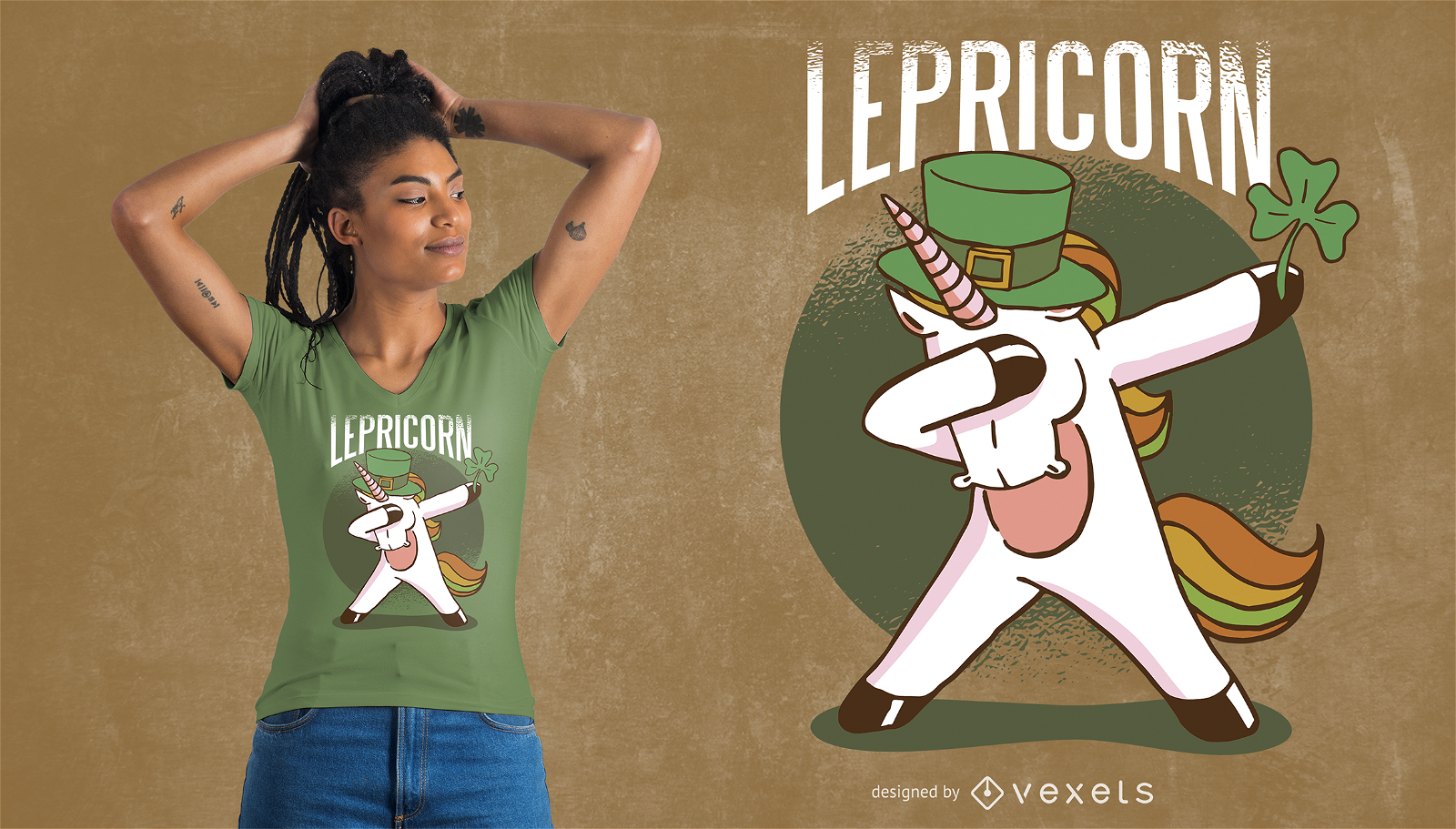 Diseño de camiseta unicornio Leprechaun