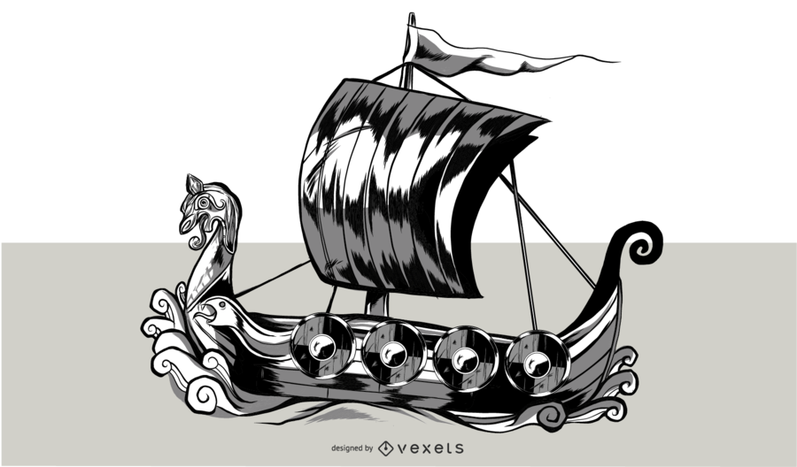 Wikinger Schiff Illustration Wikinger Schiff Illustration