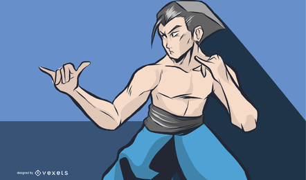 Anime Fighter Illustration Anime Fighter Illustration
