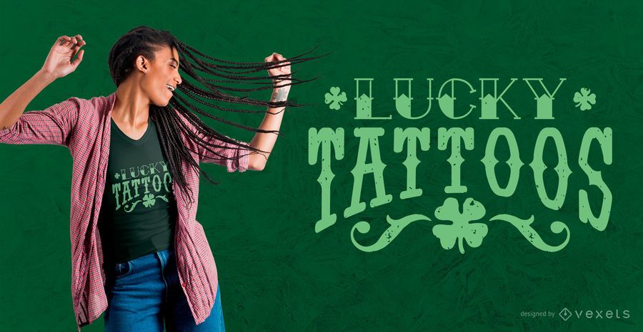 Diseño de la camiseta Lucky Tattoos Diseño de la camiseta Lucky Tattoos