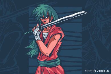 Sword Anime Character Illustration Sword Anime Character Illustration