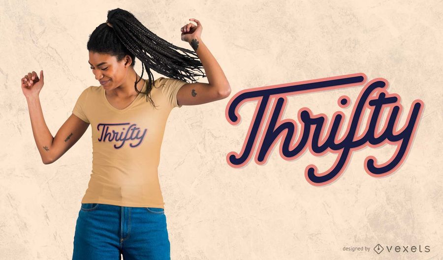 Diseño de camiseta ahorrativo Diseño de camiseta ahorrativo