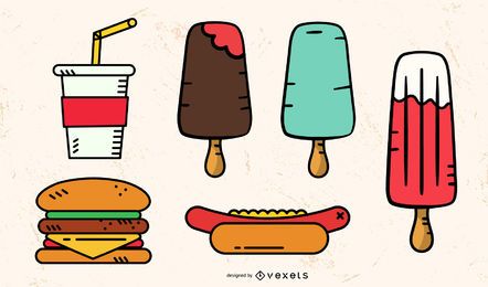 Modern Flat Design Food Pack