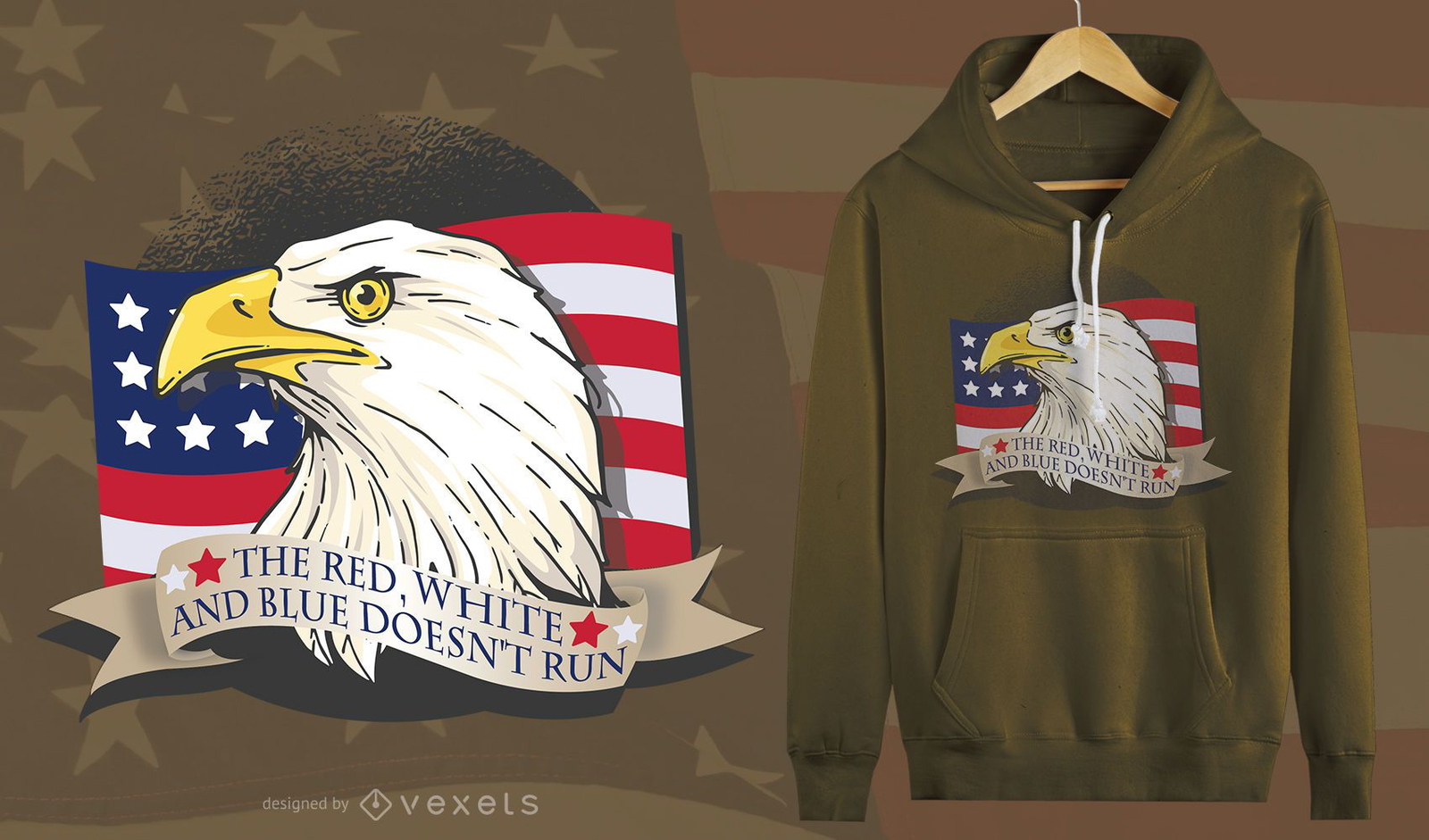 American Patriot Eagle T-Shirt Design