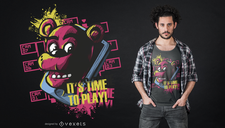 Time to Play Bear T Shirt Design Time to Play Bear T-Shirt Design