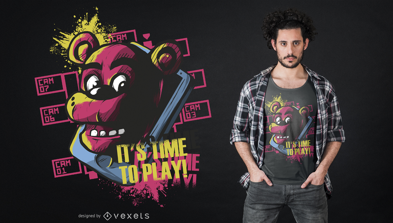 Dise?o de camiseta Time to Play Bear