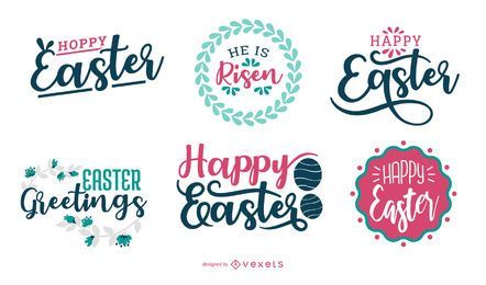 Diseño de letras feliz Pascua