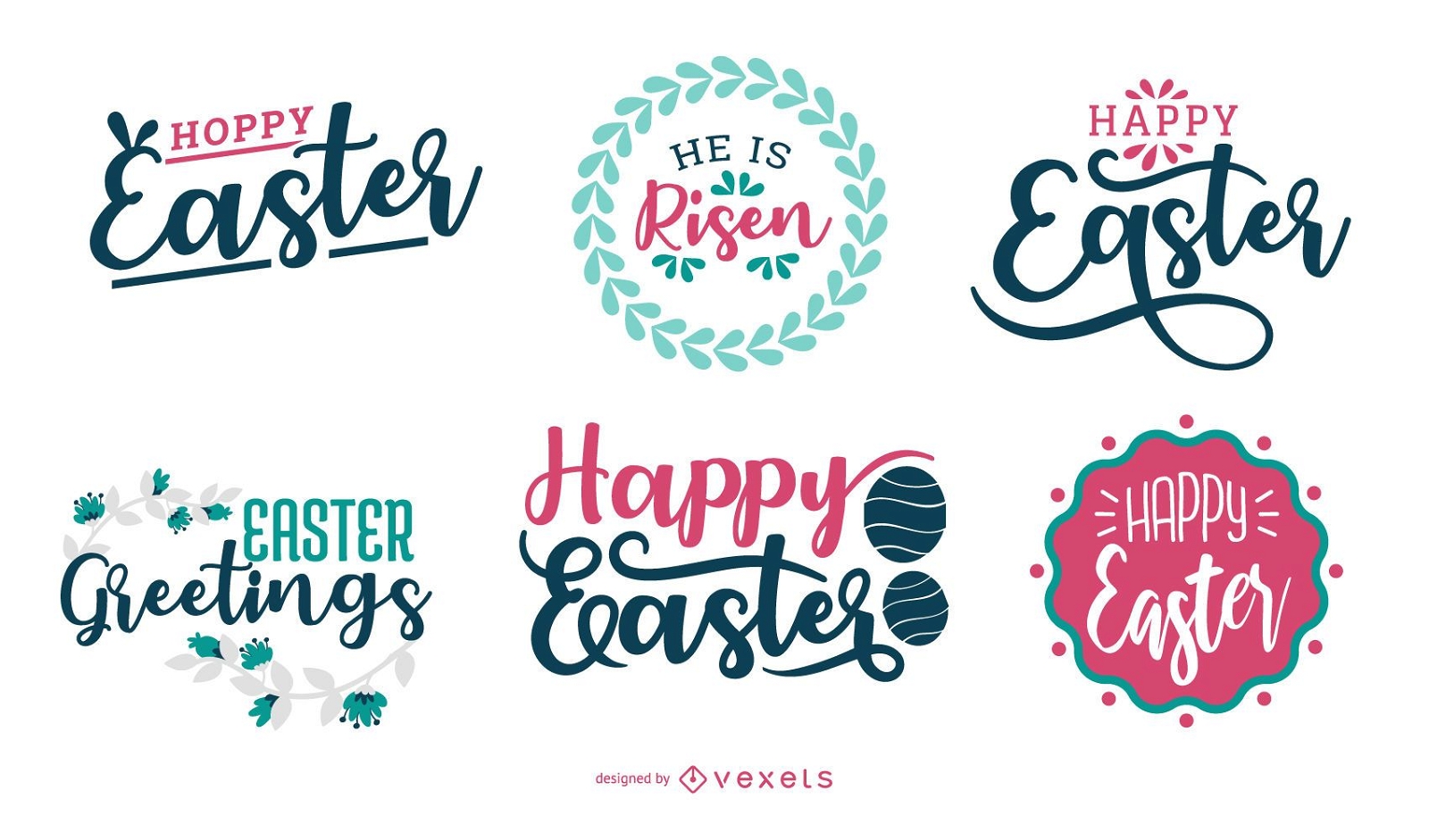 Diseño de letras feliz Pascua
