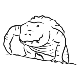 Dibujo de colmillo de cocodrilo cocodrilo Diseño PNG