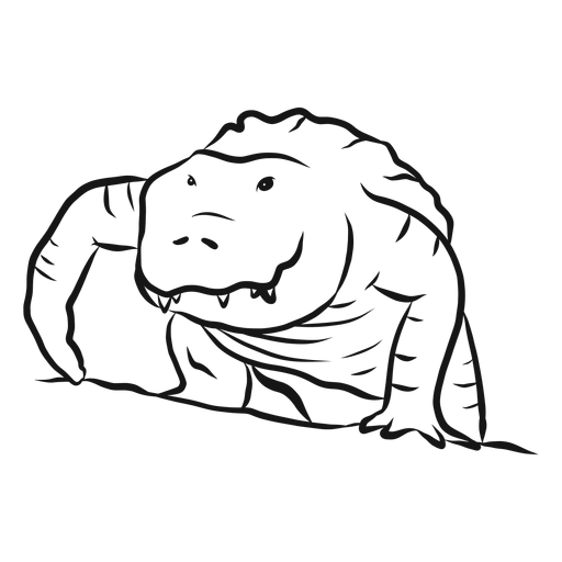 Dibujo de colmillo de cocodrilo cocodrilo Diseño PNG