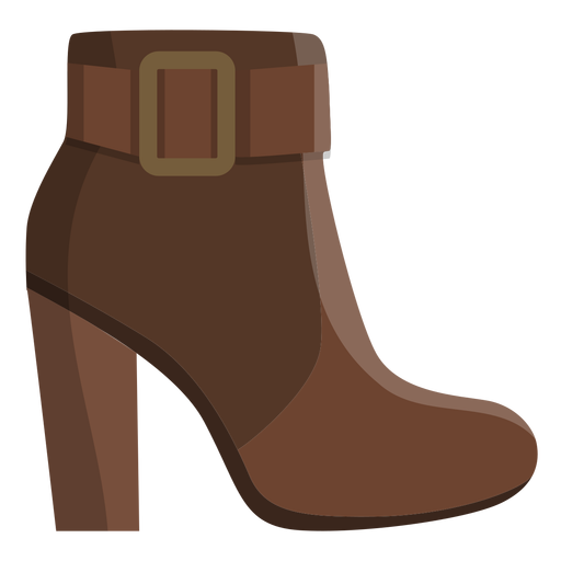 Ankle boot bootee buckle flat PNG Design