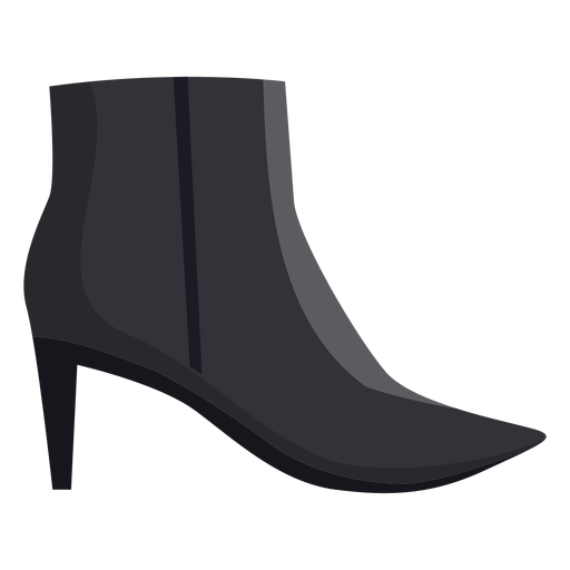 Ankle boot bootee heel flat PNG Design