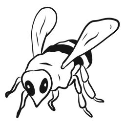 Bee Wasp Wing Stripe Sketch PNG & SVG Design For T-Shirts