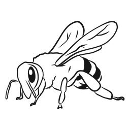 Desenho de vespa com faixa de asa de abelha Desenho PNG