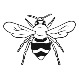 Bee wing wasp stripe sketch PNG Design Transparent PNG