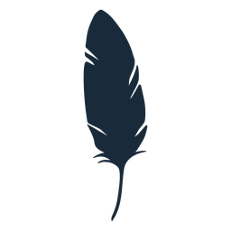 Bird down feather silhouette PNG Design Transparent PNG