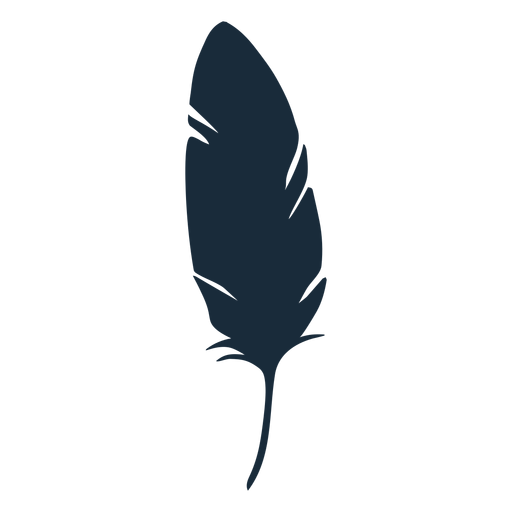Bird down feather silhouette