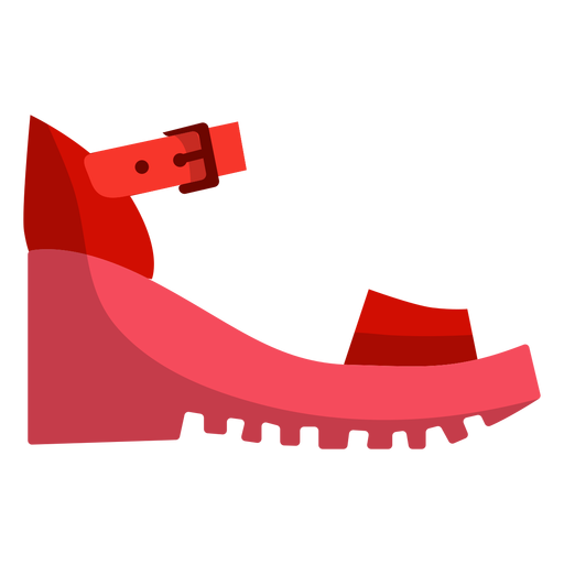 Schnallen Sie den Schuh flach PNG-Design