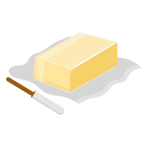 Faca de manteiga plana Desenho PNG