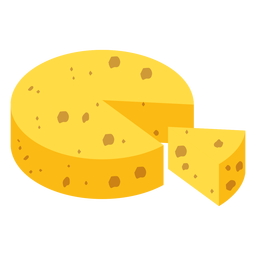 Pedaço de queijo plano