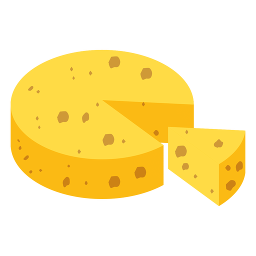 Pieza de queso plana Diseño PNG