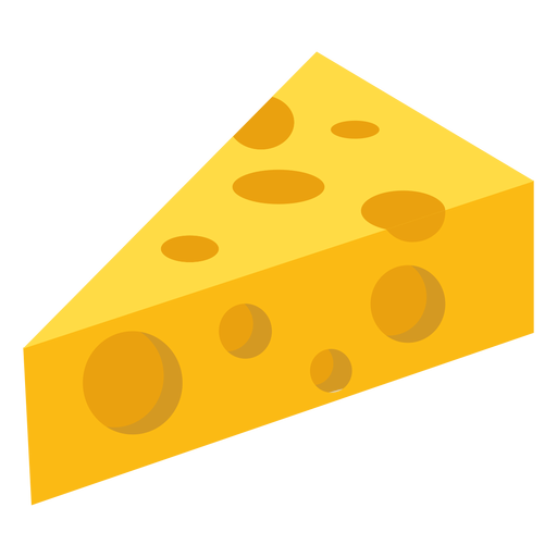 Cheese piece hole flat PNG Design