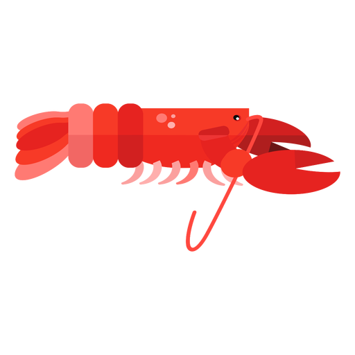 Claw lobster antenna flat PNG Design