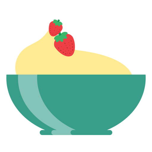 Cup bowl strawberry flat