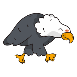 Bico asa de águia fofa garra achatada Desenho PNG