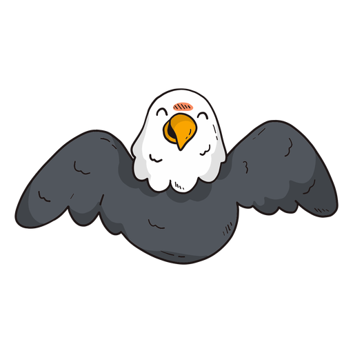 Netter Adlerflügel fliegen fliegenden Schnabel flach PNG-Design