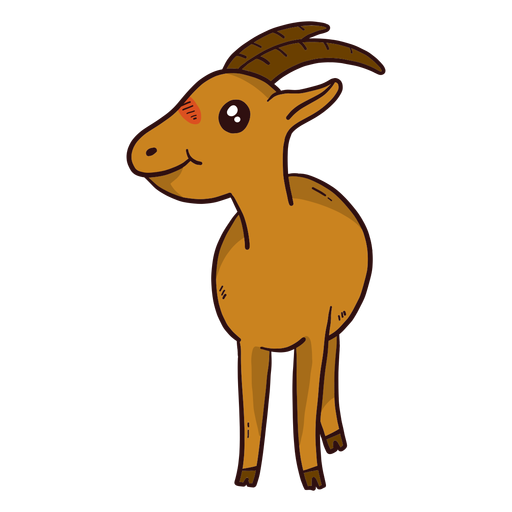 Cute goat hoof horn flat PNG Design