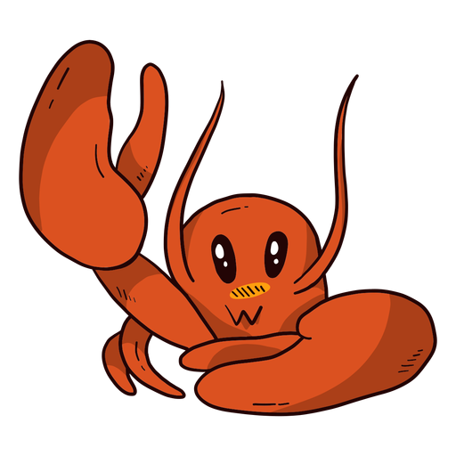 Cute lobster claw antenna flat