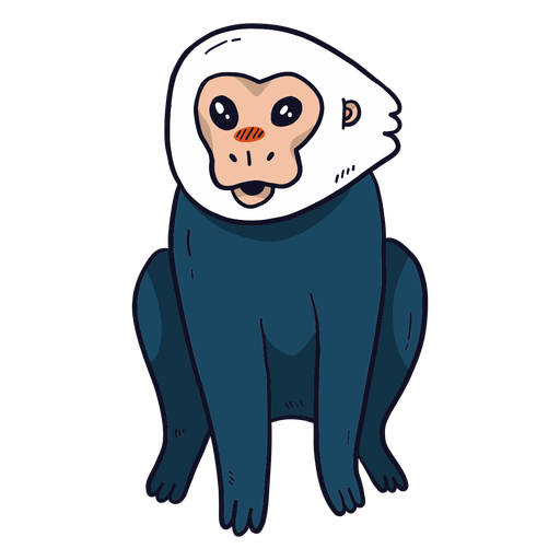 Mono mono pata plana Diseño PNG