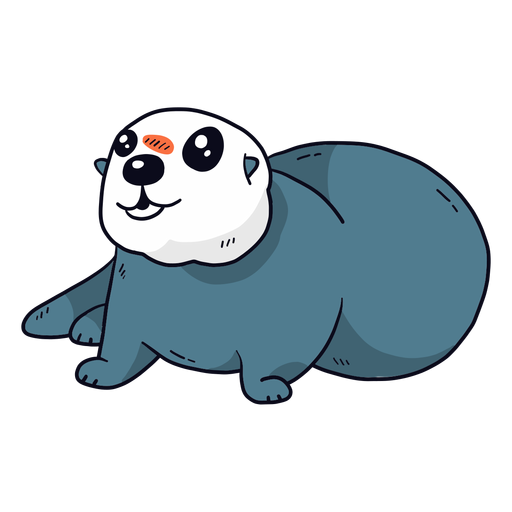 Fofa lontra lontra marinha focinho cauda achatada