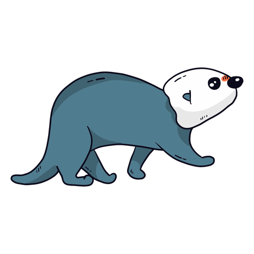 Fofa lontra lontra marinha focinho cauda achatada Desenho PNG