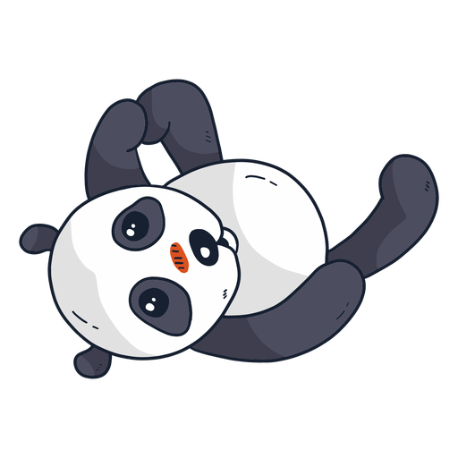 Lindo panda hocico mancha grasa plana Diseño PNG