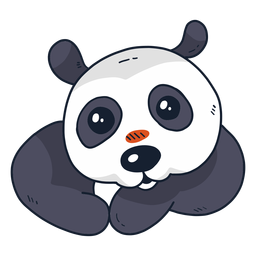 Netter Panda Mündungsfleck flach PNG-Design