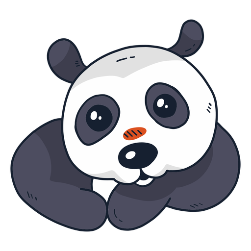 Netter Panda M?ndungsfleck flach PNG-Design