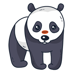 Niedliche Panda Schnauze flach PNG-Design
