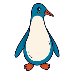 Cute penguin wing beak flat PNG Design Transparent PNG