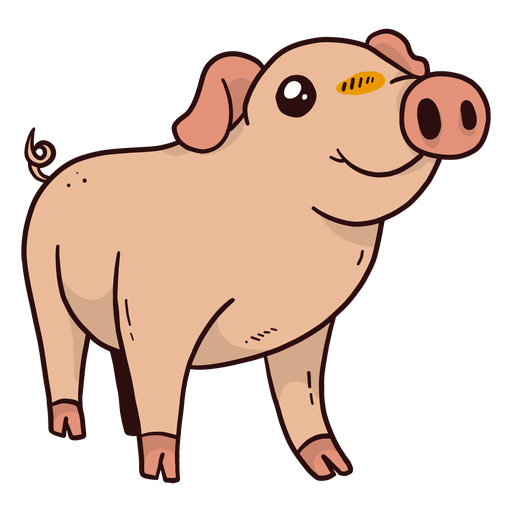 Cute pig snout hoof ear flat Transparent PNG Cute pig snout hoof ear flat Transparent PNG
