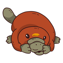Bonitinho ornitorrinco bico bico cauda plana Desenho PNG