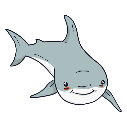 Netter Haifischflossenschwanz flach PNG-Design