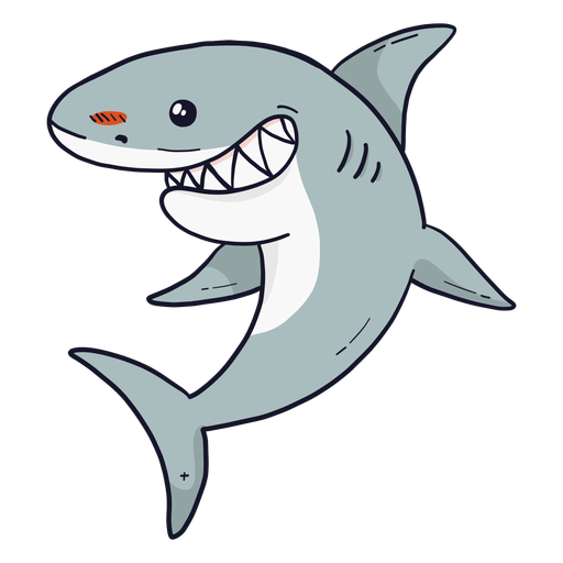 Lindo diente de cola de aleta de tibur?n plano Diseño PNG