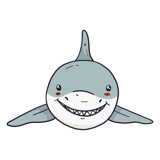 Lindo diente de aleta de tibur?n plano Diseño PNG