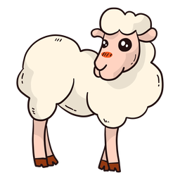 Diseño PNG Y SVG De Lindo Cordero De Lana De Oveja Cordero Plano Para Camisetas Diseño PNG Y SVG De Lindo Cordero De Lana De Oveja Cordero Plano Para Camisetas