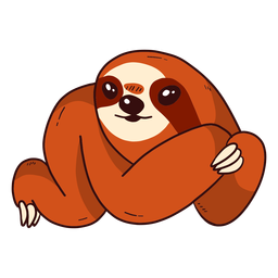 Garra de preguiça fofa achatada Desenho PNG