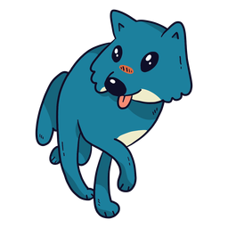 Netter Wolf Raubtier Zungenschwanz flach PNG-Design