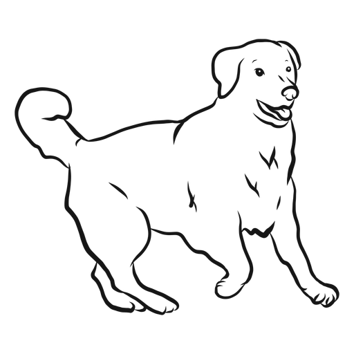 Dibujo de cola de oreja de perro Diseño PNG
