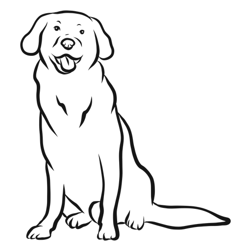 Desenho de língua de cauda de cachorro Desenho PNG